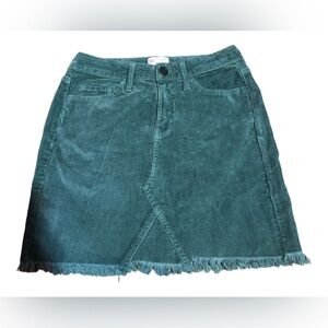 SO Green Asymmetrical A-Line Mini Skirt